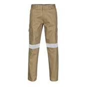 Cotton Drill Cargo Pants With 3M R/Tape