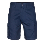 Middle Weight Cotton Double Slant Cargo Shorts - With Shorter Leg Length