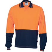 Hivis Cool Breeze Cotton Jersey Food Industry  Polo - Long Sleeve