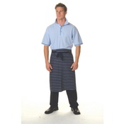 Butches Apron 3/4 Blue/White Horizontal Stripe