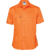 Cotton Drill Work Shirt - Short Sleeve