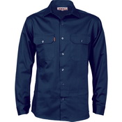 Work Shirt Cotton Drill L/S Navy XS