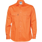 Cotton Drill Work Shirt - Long Sleeve