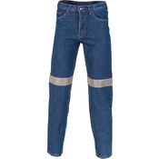 Taped Denim Stretch Jeans