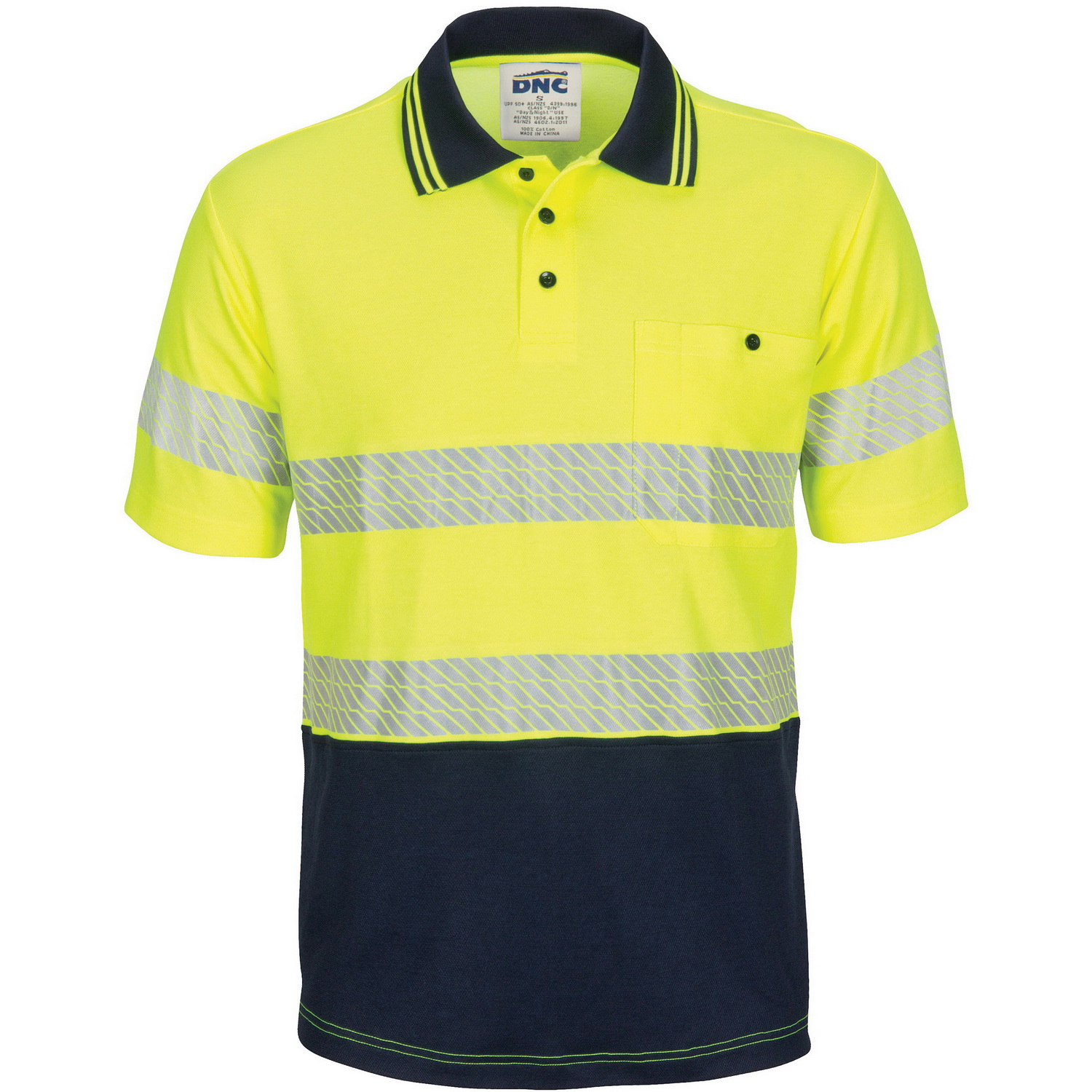 HIVIS Segment Taped Cotton Backed Polo - Short Sleeve