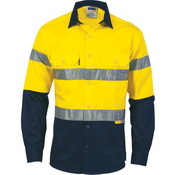 HiVis two tone drill shirts with 3M8906 R/Tape - long sleeve