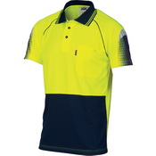 HiVis Cool-Breathe Sublimated Piping Polo - Short Sleeve