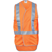 Day/Night Cross Back Safety Vests with Tail