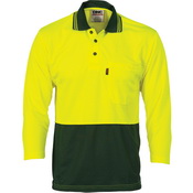 HiVis Two Tone Cool Breathe Polo Shirt, 3/4 Sleeve