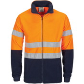 HiVis two tone full zip polar fleece with generic R/Tape
