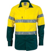 HiVis Two Tone Drill Shirt with 3M 8910 R/Tape - Long Sleeve