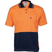 HiVis Cool-Breeze Cotton Jersey Polo Shirt
with Under Arm Cotton Mesh - S/S