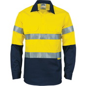 HiVis Two Tone Closed Front Cotton Shirt
with 3M R/Tape