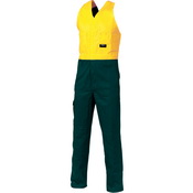 Two Tone HiVis Action Back Cd Yellow/Bottle Green 77R