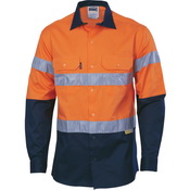 HiVis Cool-Breeze Cotton Shirt with 3M 8910 R/Tape - Long sleeve