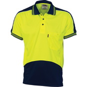 HiVis Cool Breathe Panel Polo Shirt - Short Sleeve