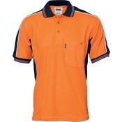 Poly/Cotton Contrast Panel Polo - Short Sleeve