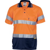 Hivis D/N Cool Breathe Polo Shirt With 3M 8906 R/Tape - Short Sleeve