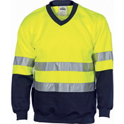 Hivis Two Tone Sweatshirt (Sloppy Joe) With Generic R/Tape V-Neck