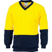 HiVis Two Tone Cotton Fleecy Sweat
Shirt V-Neck