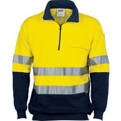 HiVis Two Tone 1/2 Zip Cotton Fleecy
Windcheater with 3M R/Tape