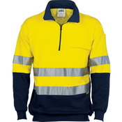 HiVis Two Tone 1/2 Zip Cotton Fleecy
Windcheater with 3M R/Tape