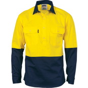 HiVis 2 Tone Cool-Breeze Close Front Cotton
Shirt - Long sleeve