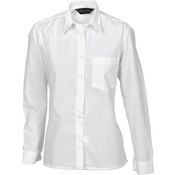 Ladies Polyester Cotton Poplin Shirt - Long Sleeve