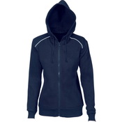 Ladies Contast Piping Fleecy Hoodie