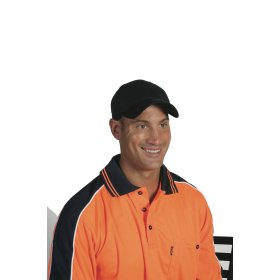 Six panel Cotton Cap Black