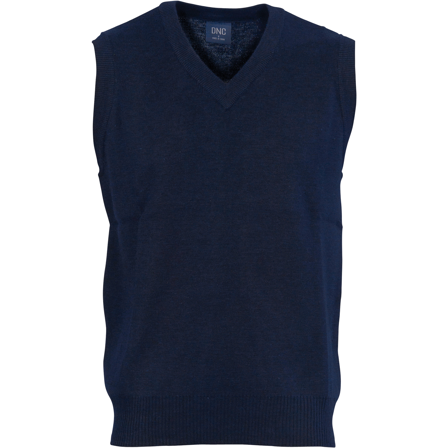 BEIGE AND WHITE COTTON BLEND KNIT VEST main image 1